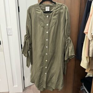 Linen Blend House Dress